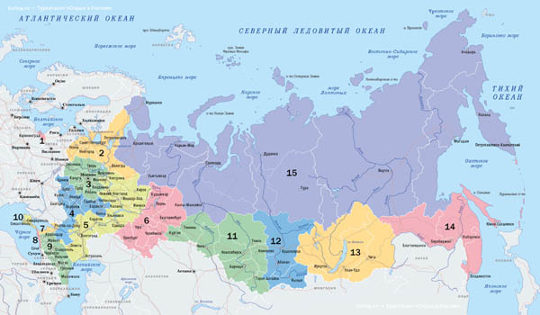 Rusko mapa regióny