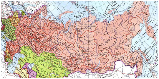 mapa ZSSR